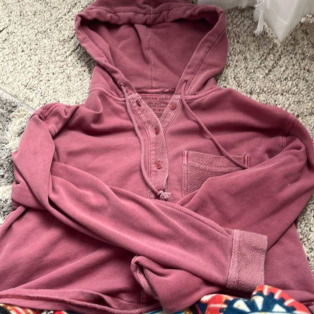 American Eagle cropped hoodie.